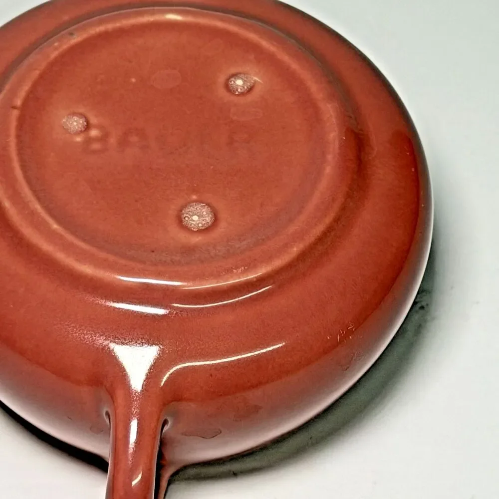 Vintage Bauer Pottery Brusche Al Fresco Sugar Bowl/Lid In Light Pink Unique HTF